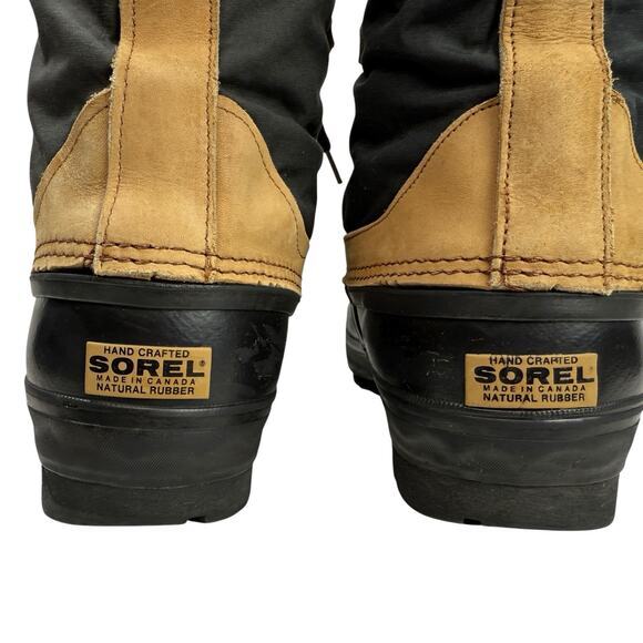 SOREL EDDIE BAUER Vintage Boots Winter Snow Duck Brown Lined Canada‎ Mens 11 - Picture 9 of 11